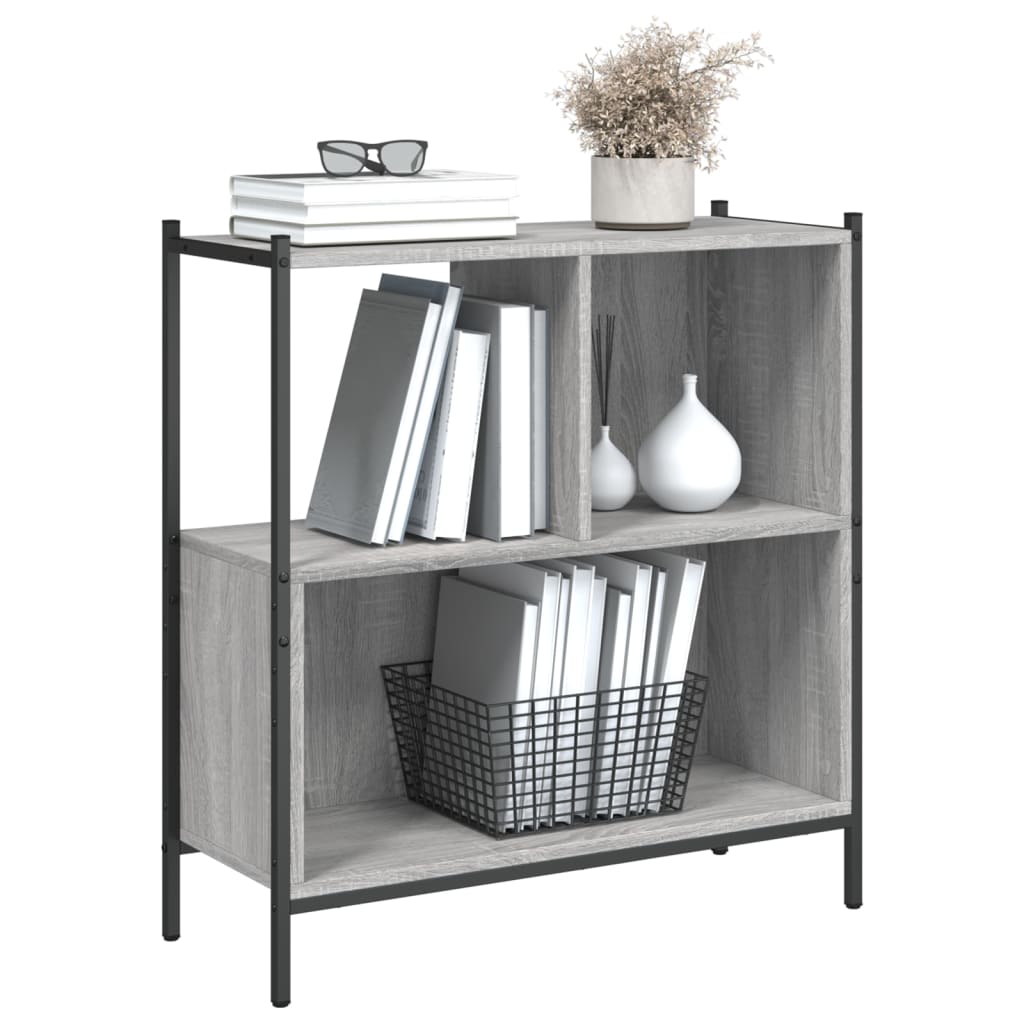 Βιβλιοθήκη Γκρι Sonoma 72 x 28 x 77,5εκ. από Επεξεργασμένο Ξύλο