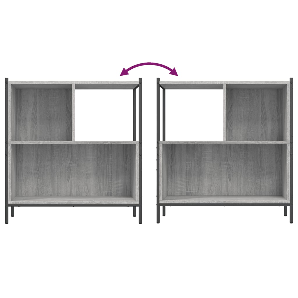 Βιβλιοθήκη Γκρι Sonoma 72 x 28 x 77,5εκ. από Επεξεργασμένο Ξύλο