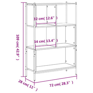 Βιβλιοθήκη Sonoma Δρυς 72 x 28 x 109 εκ. από Επεξεργασμένο Ξύλο