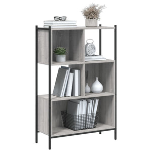 Βιβλιοθήκη Γκρι Sonoma 72x28x109 εκ. από Επεξεργασμένο Ξύλο - Pakobazaar