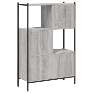 Βιβλιοθήκη Γκρι Sonoma 72x28x109 εκ. από Επεξεργασμένο Ξύλο - Pakobazaar