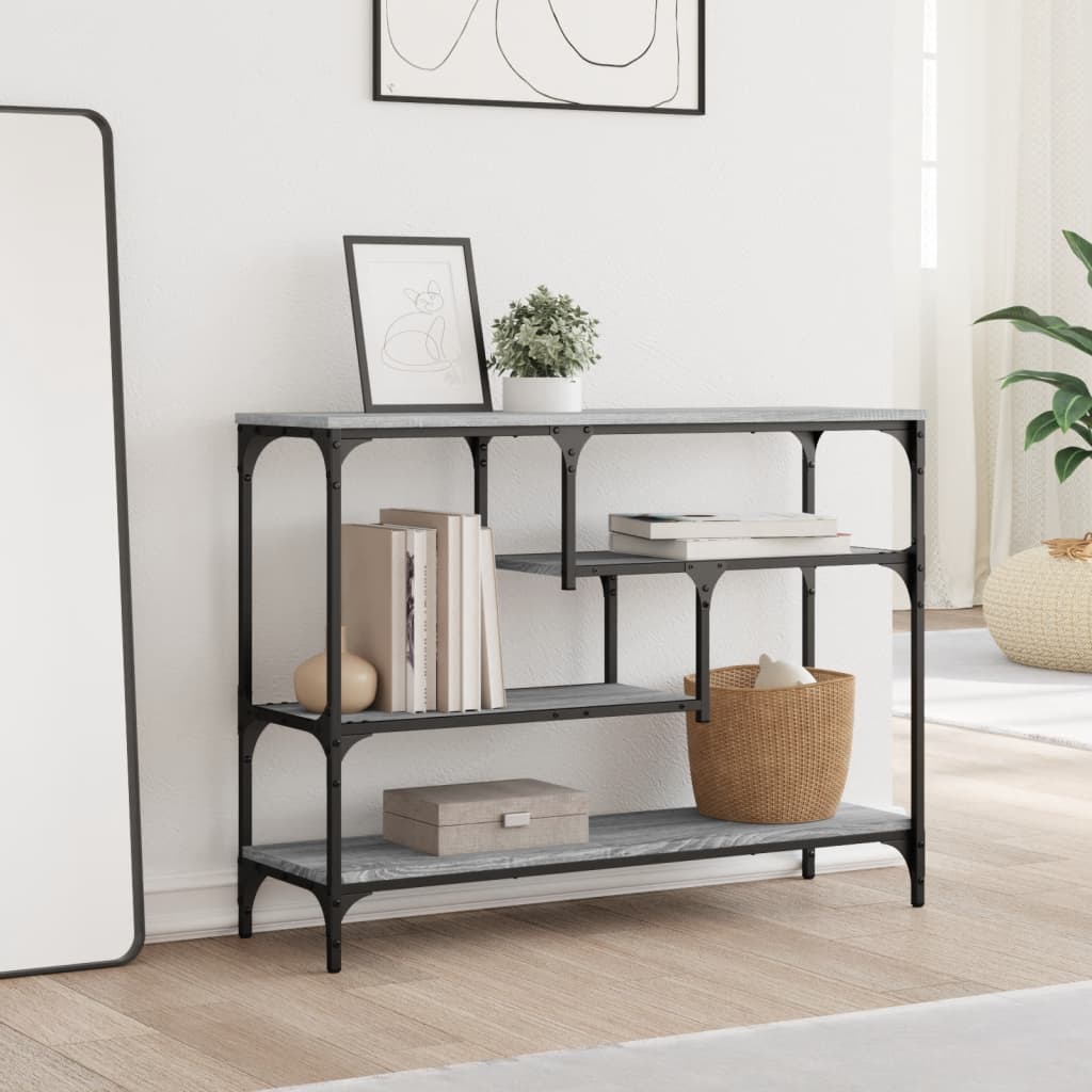 Τραπέζι Κονσόλα Γκρι Sonoma 100x30x75 εκ. Επεξεργασμένο Ξύλο
