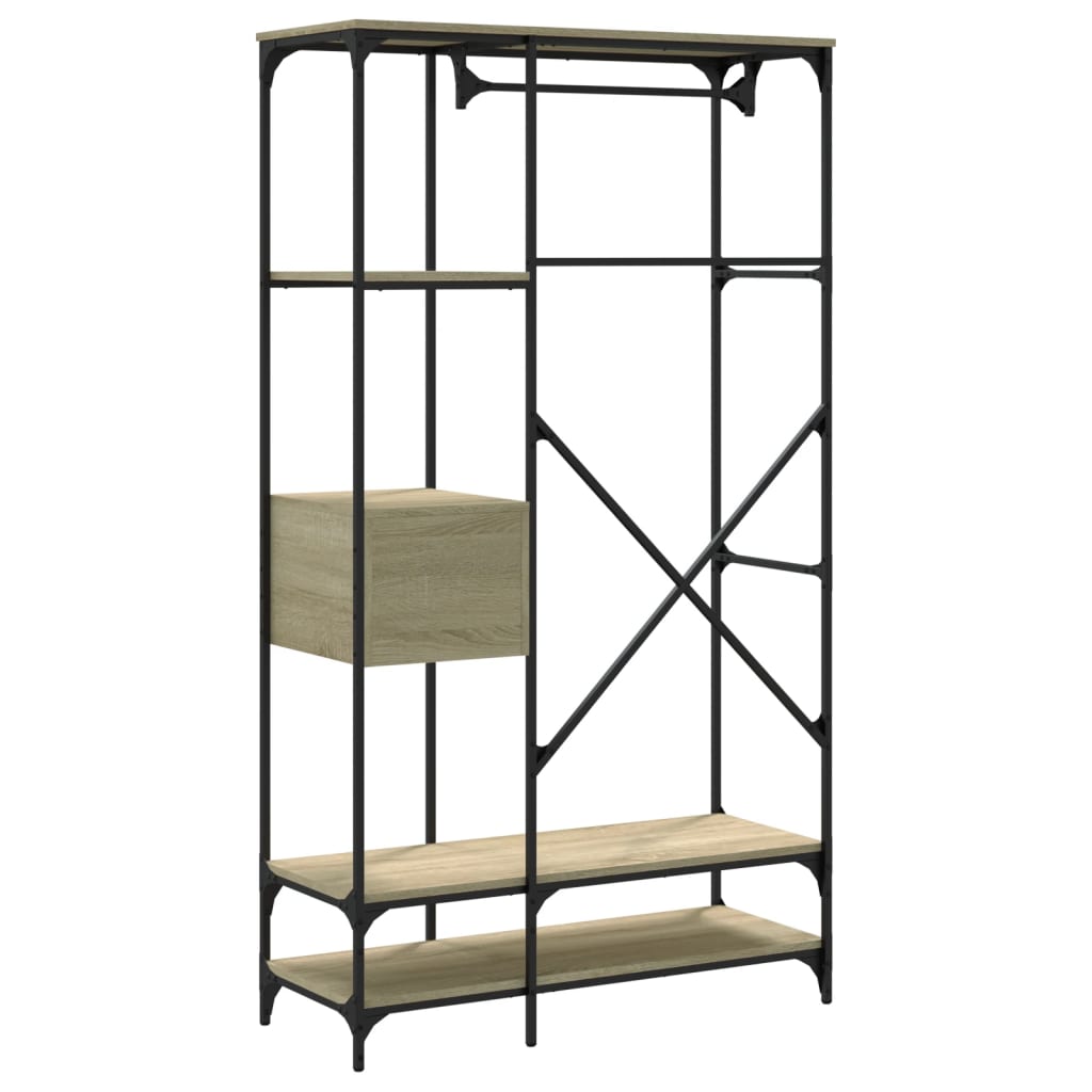 Ντουλάπα με Συρτάρια Sonoma Δρυς 100x40x180 εκ. Επεξεργ. Ξύλο