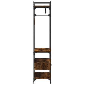Ντουλάπα με Συρτάρια Καπνιστή Δρυς 89x39x184,5εκ. Επεξεργ. Ξύλο - Pakobazaar
