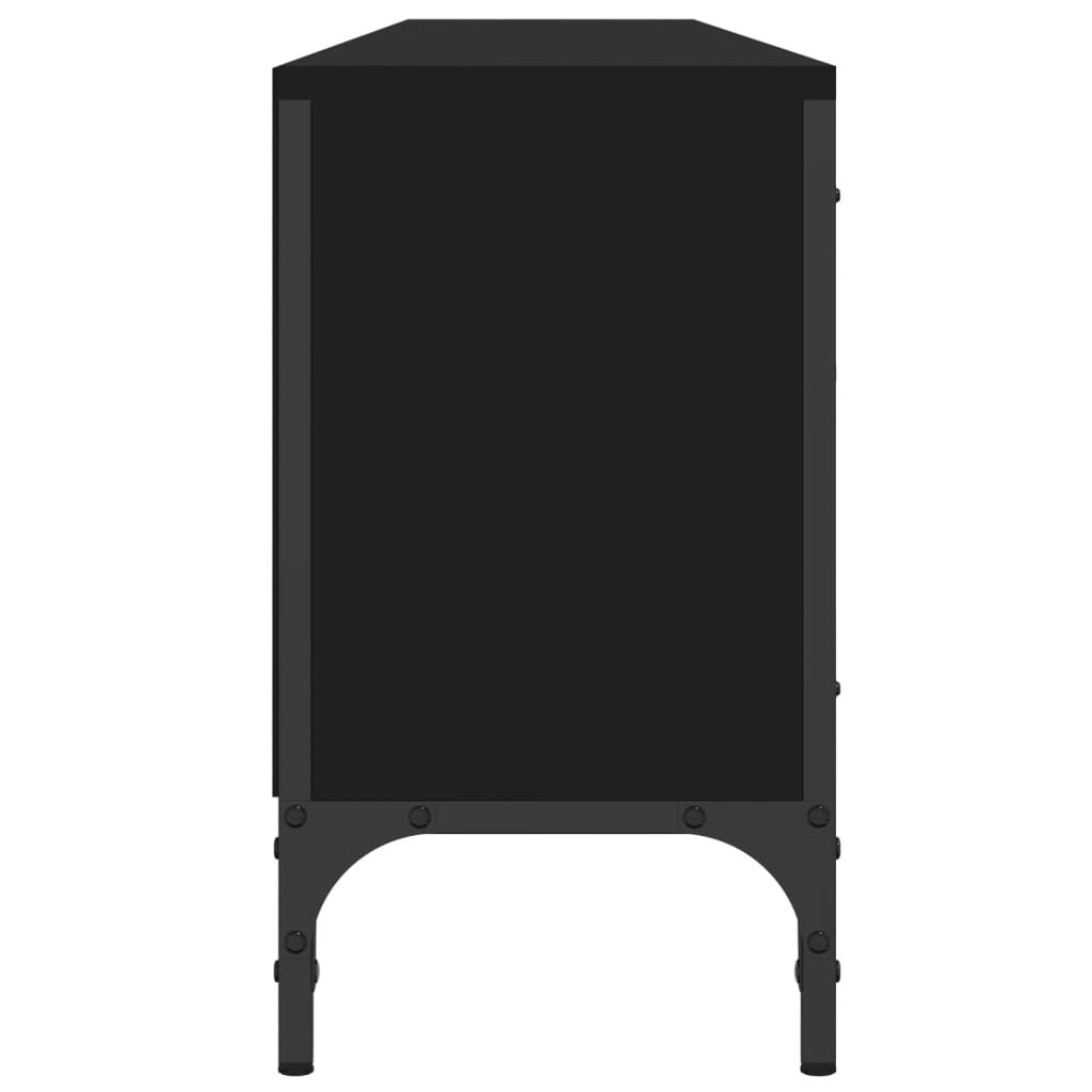 Έπιπλο Τηλεόρασης με Συρτάρι Μαύρο 200x25x44 εκ. Επεξ. Ξύλο - Pakobazaar