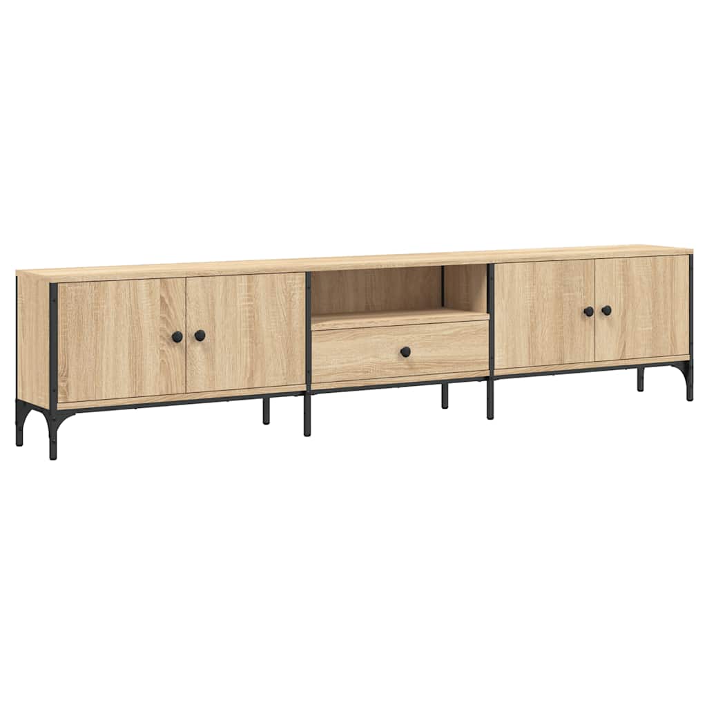 Έπιπλο Τηλεόρασης με Συρτάρι Sonoma Δρυς 200x25x44εκ Επεξ. Ξύλο - Pakobazaar