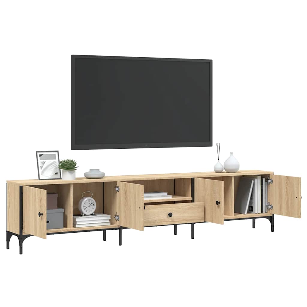 Έπιπλο Τηλεόρασης με Συρτάρι Sonoma Δρυς 200x25x44εκ Επεξ. Ξύλο - Pakobazaar