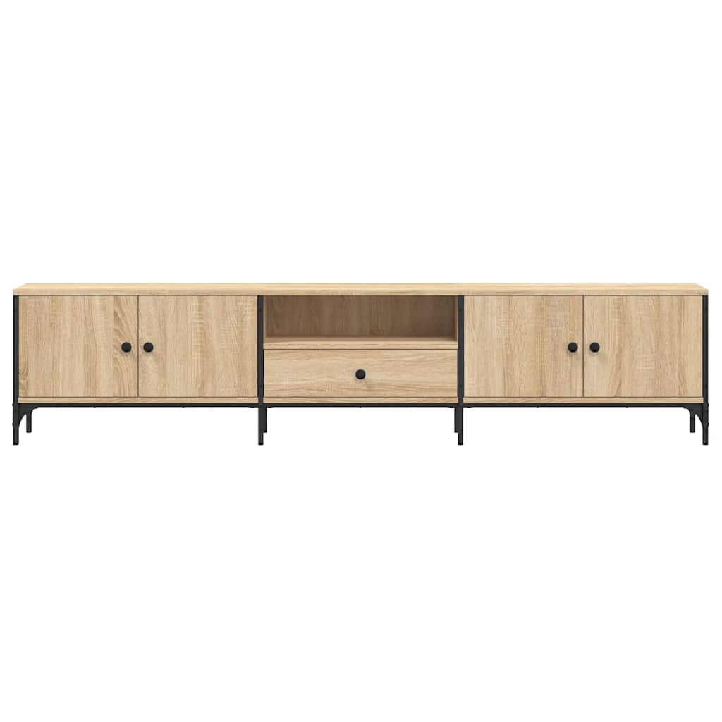 Έπιπλο Τηλεόρασης με Συρτάρι Sonoma Δρυς 200x25x44εκ Επεξ. Ξύλο - Pakobazaar