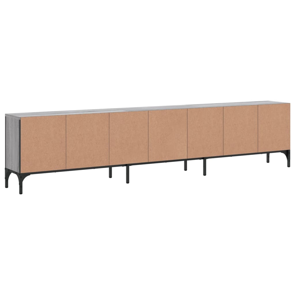 Έπιπλο Τηλεόρασης με Συρτάρι Γκρι Sonoma 200x25x44εκ Επεξ. Ξύλο