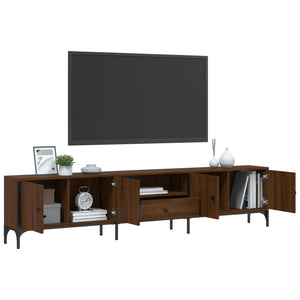 Έπιπλο Τηλεόρασης με Συρτάρι Καφέ Δρυς 200x25x44 εκ Επεξ. Ξύλο - Pakobazaar