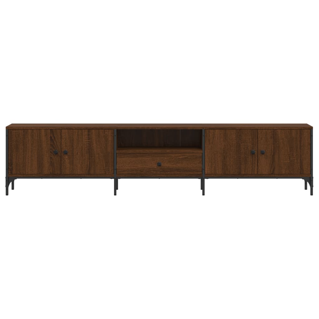Έπιπλο Τηλεόρασης με Συρτάρι Καφέ Δρυς 200x25x44 εκ Επεξ. Ξύλο - Pakobazaar