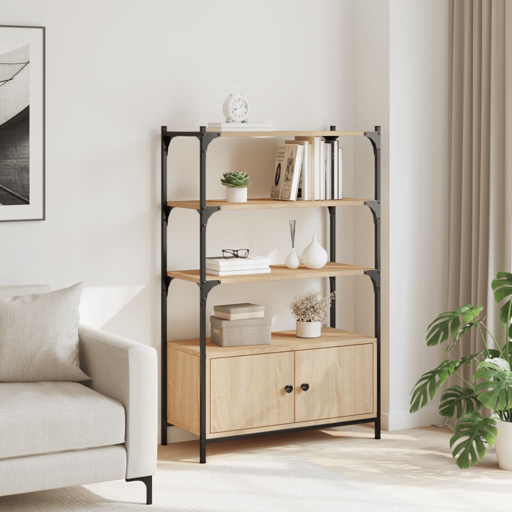Βιβλιοθήκη 3 Επιπέδων Sonoma Δρυς 70x30x109,5 εκ. Επεξεργ. Ξύλο