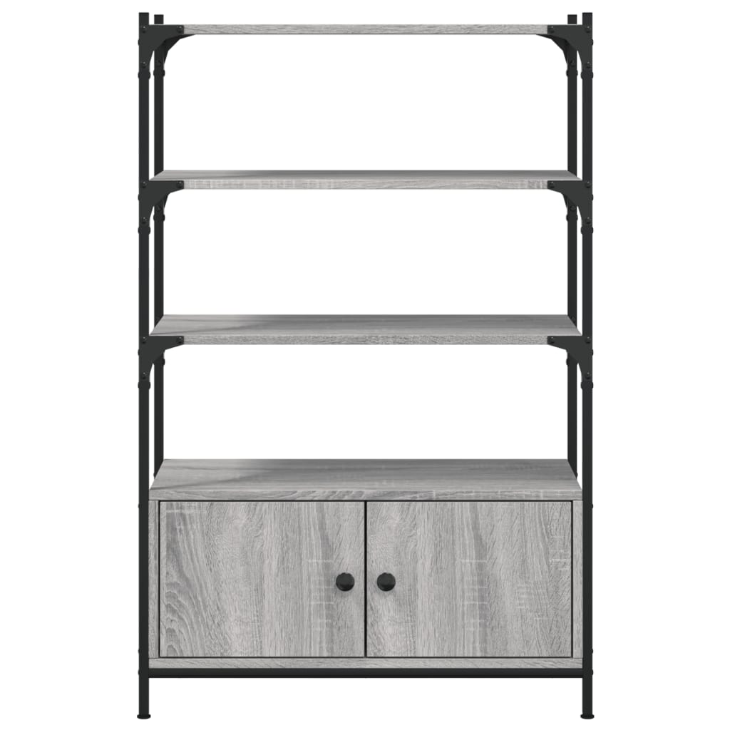 Βιβλιοθήκη 3 Επιπέδων Γκρι Sonoma 70x30x109,5 εκ. Επεξεργ. Ξύλο