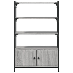 Βιβλιοθήκη 3 Επιπέδων Γκρι Sonoma 70x30x109,5 εκ. Επεξεργ. Ξύλο