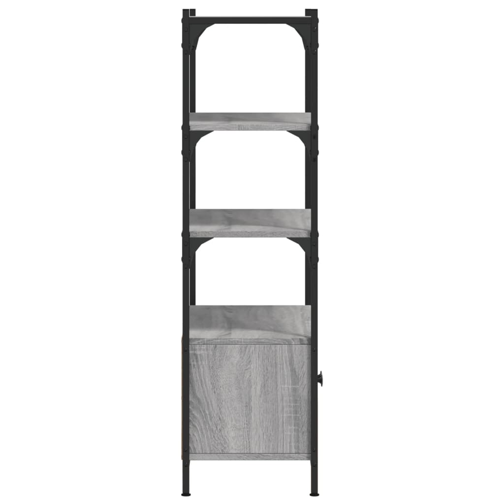 Βιβλιοθήκη 3 Επιπέδων Γκρι Sonoma 70x30x109,5 εκ. Επεξεργ. Ξύλο