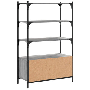 Βιβλιοθήκη 3 Επιπέδων Γκρι Sonoma 70x30x109,5 εκ. Επεξεργ. Ξύλο