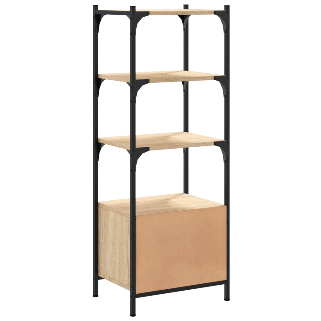 Βιβλιοθήκη 3 Επιπέδων Sonoma Δρυς 41x30x109,5 εκ. Επεξεργ. Ξύλο
