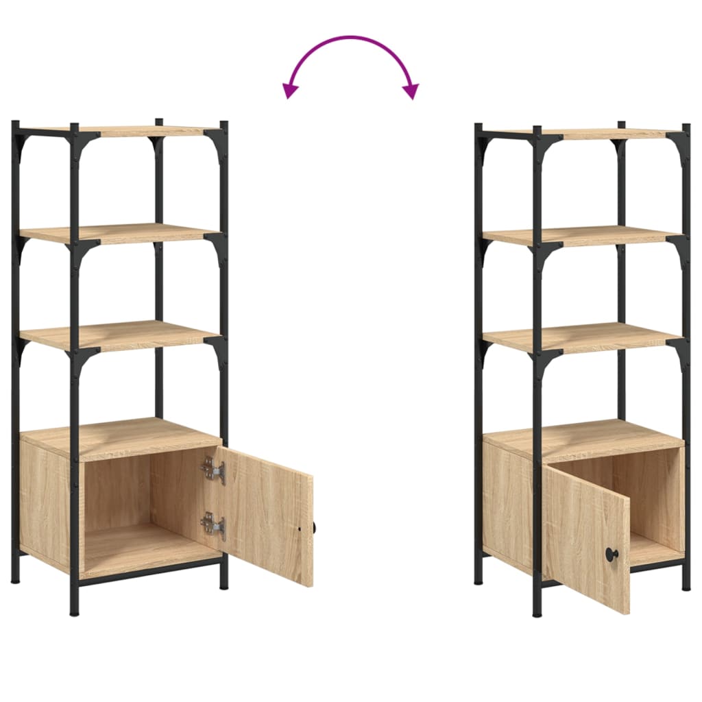 Βιβλιοθήκη 3 Επιπέδων Sonoma Δρυς 41x30x109,5 εκ. Επεξεργ. Ξύλο