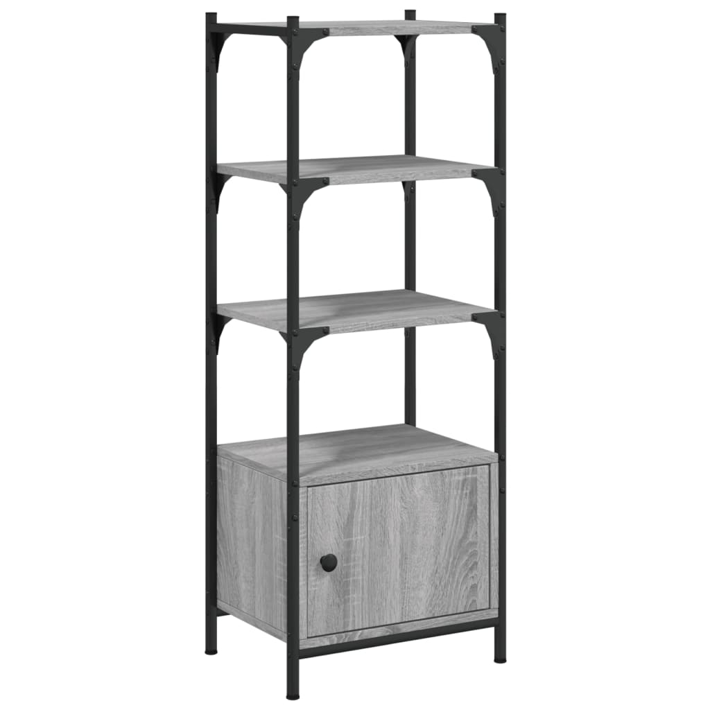 Βιβλιοθήκη 3 Επιπέδων Γκρι Sonoma 41x30x109,5 εκ. Επεξεργ. Ξύλο
