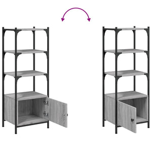 Βιβλιοθήκη 3 Επιπέδων Γκρι Sonoma 41x30x109,5 εκ. Επεξεργ. Ξύλο