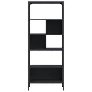 Βιβλιοθήκη 5 Επιπέδων Μαύρη 76 x 33 x 188,5 εκ. Επεξεργ. Ξύλο