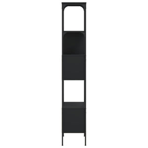 Βιβλιοθήκη 5 Επιπέδων Μαύρη 76 x 33 x 188,5 εκ. Επεξεργ. Ξύλο