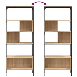 Βιβλιοθήκη 5 Επιπέδων Sonoma Δρυς 76x33x188,5 εκ. Επεξεργ. Ξύλο - Pakobazaar