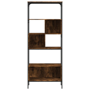 Βιβλιοθήκη 5 Επιπέδων Καπνιστή Δρυς 76x33x188,5 εκ. Επεξ. Ξύλο