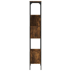 Βιβλιοθήκη 5 Επιπέδων Καπνιστή Δρυς 76x33x188,5 εκ. Επεξ. Ξύλο
