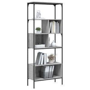 Βιβλιοθήκη 5 Επιπέδων Γκρι Sonoma 76x33x188,5 εκ. Επεξεργ. Ξύλο - Pakobazaar