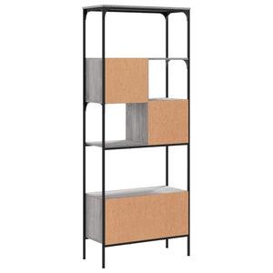 Βιβλιοθήκη 5 Επιπέδων Γκρι Sonoma 76x33x188,5 εκ. Επεξεργ. Ξύλο - Pakobazaar