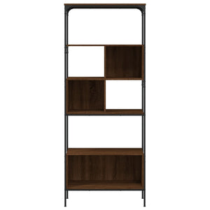 Βιβλιοθήκη 5 Επιπέδων Καφέ Δρυς 76x33x188,5 εκ. Επεξεργ. Ξύλο