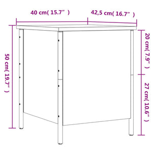 Παγκάκι Αποθήκευσης Γκρι Sonoma 40x42,5x50εκ Επεξεργασμένο Ξύλο - Pakobazaar