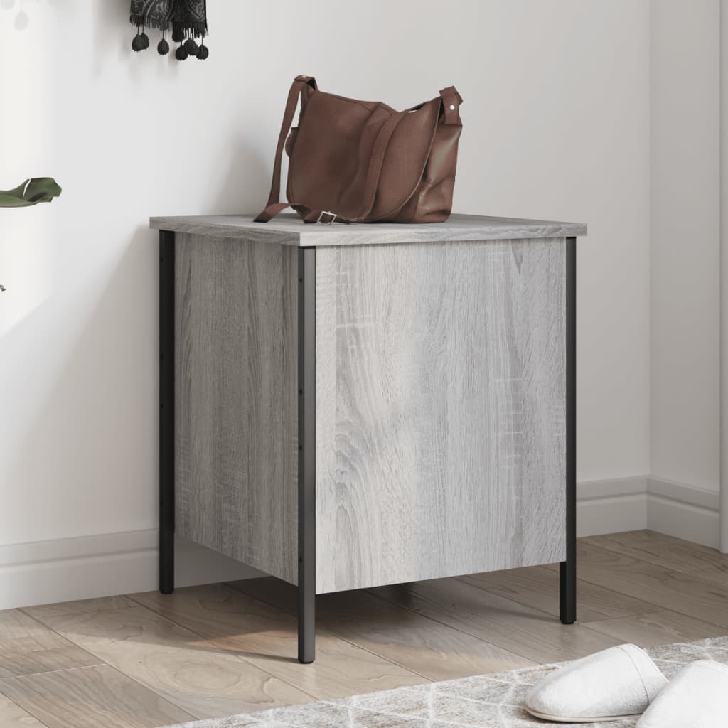 Παγκάκι Αποθήκευσης Γκρι Sonoma 40x42,5x50εκ Επεξεργασμένο Ξύλο - Pakobazaar