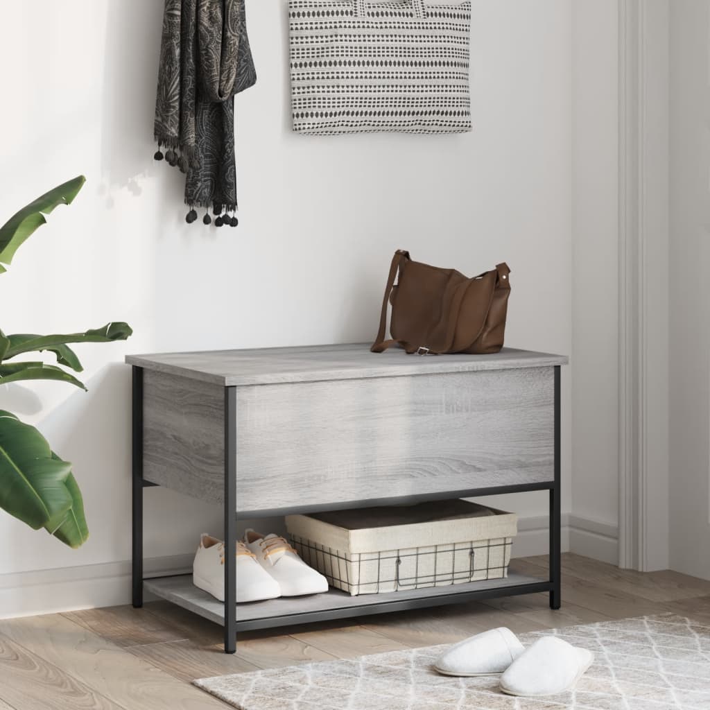 Παγκάκι Αποθήκευσης Γκρι Sonoma 70x42,5x47εκ Επεξεργασμένο Ξύλο - Pakobazaar