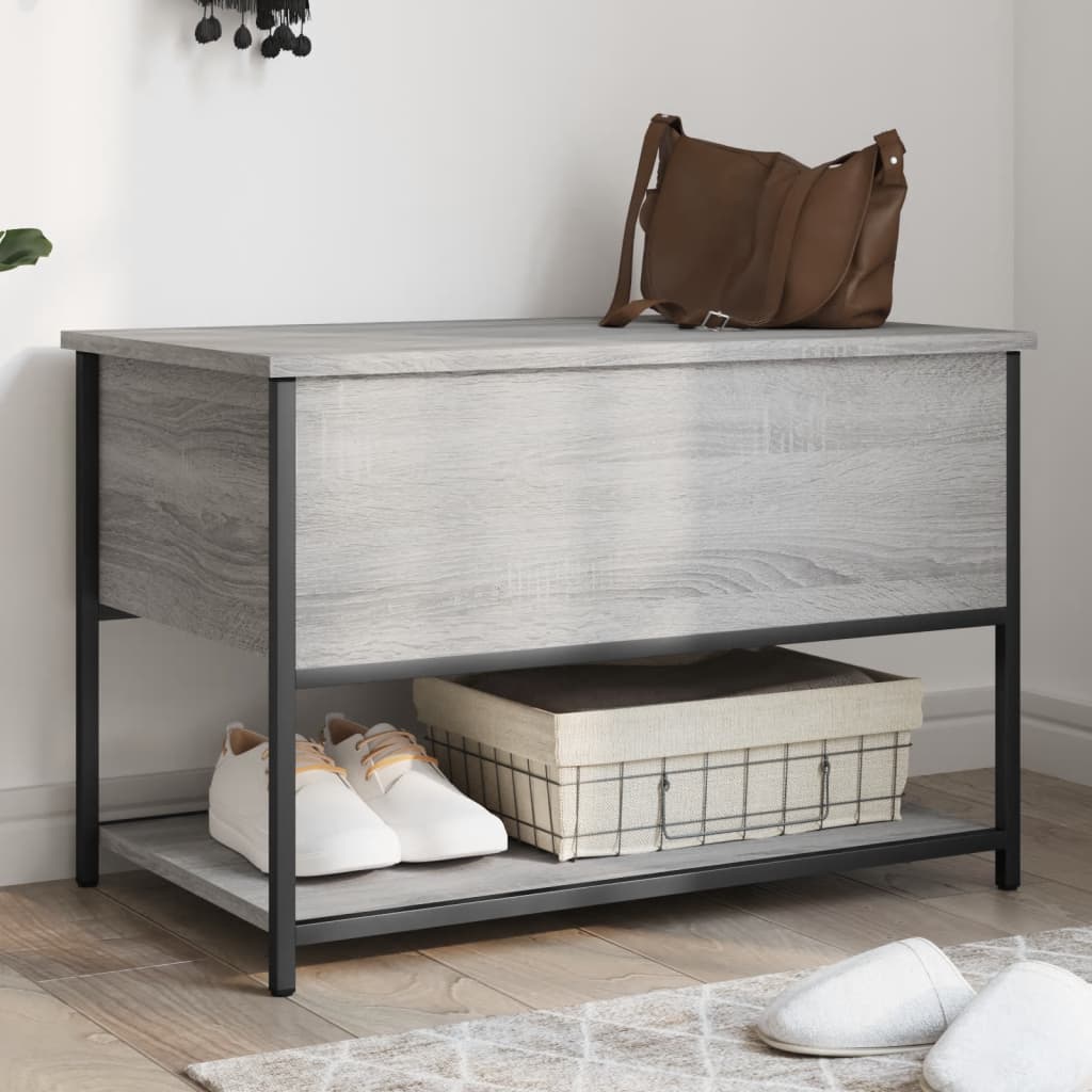 Παγκάκι Αποθήκευσης Γκρι Sonoma 70x42,5x47εκ Επεξεργασμένο Ξύλο - Pakobazaar
