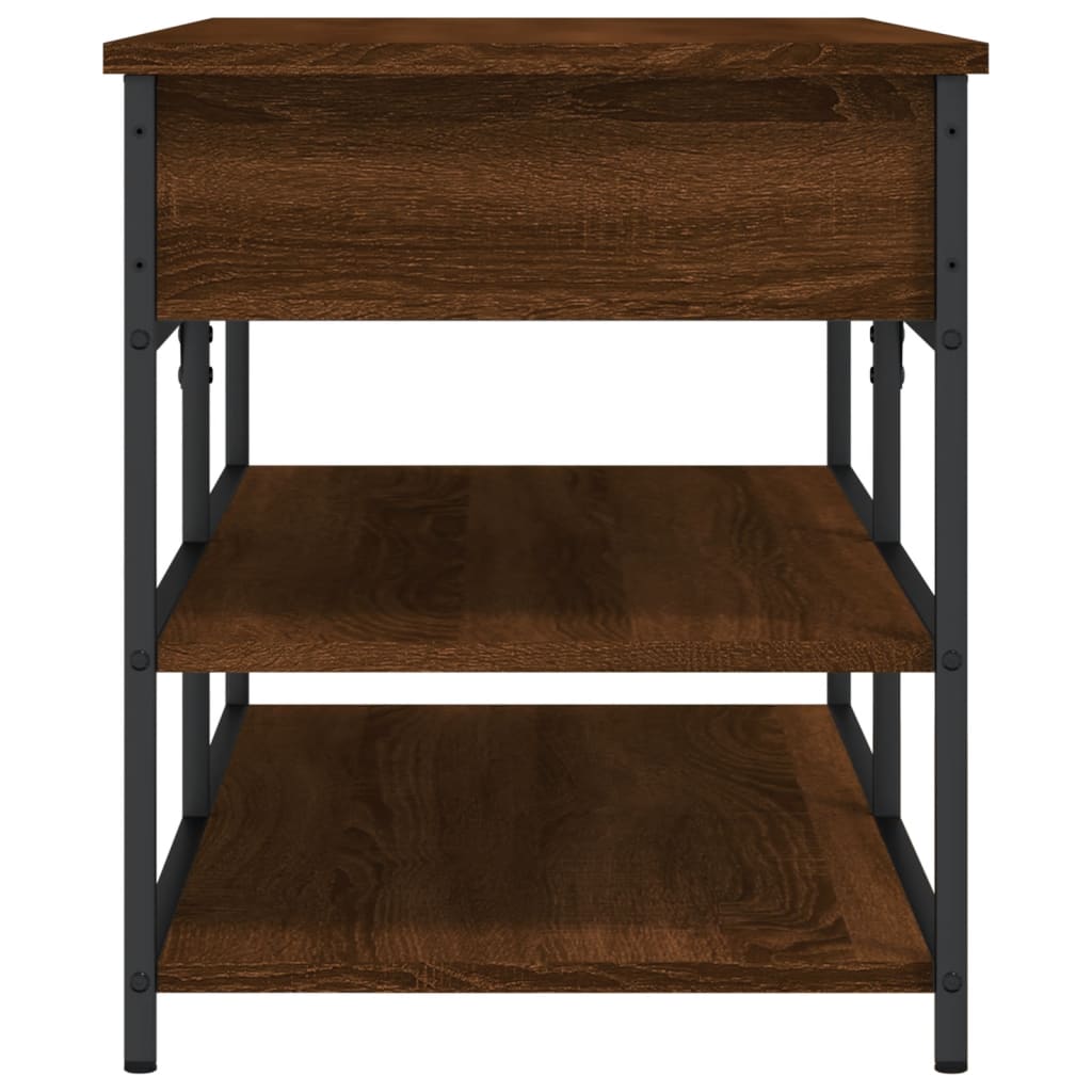 Παπουτσοθήκη Καφέ Δρυς 100x42,5x50 εκ από Επεξεργασμένο Ξύλο - Pakobazaar