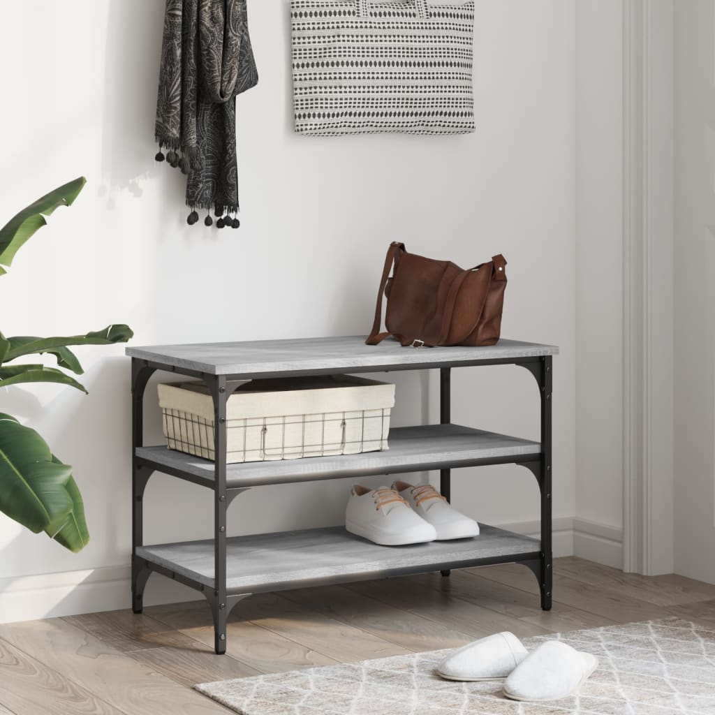 Παπουτσοθήκη Γκρι Sonoma 70x38,5x49 εκ. από Επεξεργασμένο Ξύλο - Pakobazaar