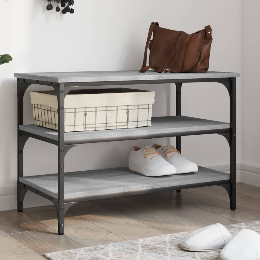 Παπουτσοθήκη Γκρι Sonoma 70x38,5x49 εκ. από Επεξεργασμένο Ξύλο - Pakobazaar