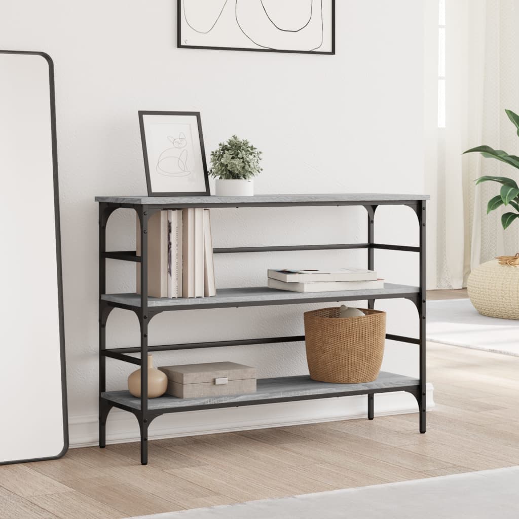 Τραπέζι Κονσόλα Γκρι Sonoma 100x32x75 εκ. Επεξεργασμένο Ξύλο