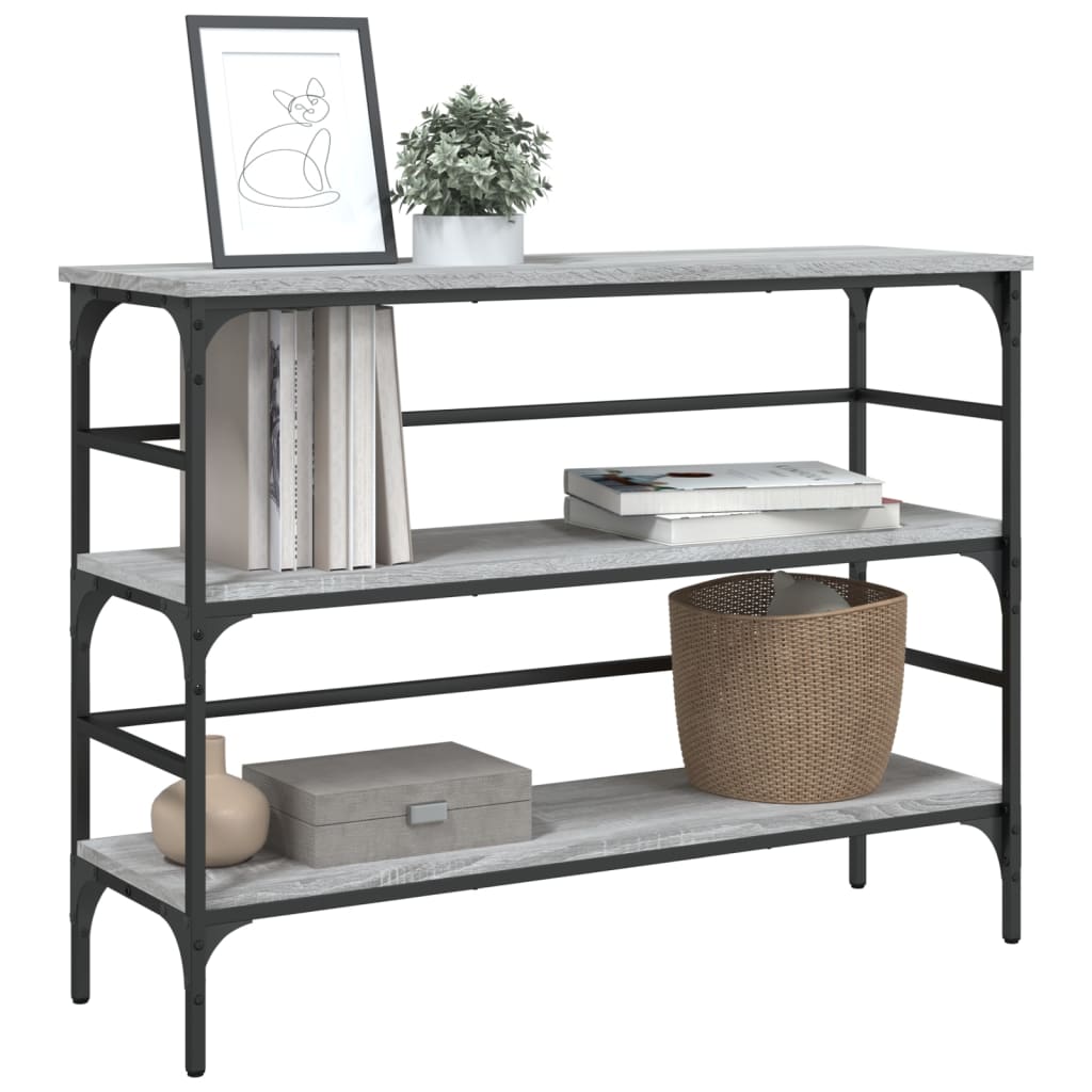 Τραπέζι Κονσόλα Γκρι Sonoma 100x32x75 εκ. Επεξεργασμένο Ξύλο