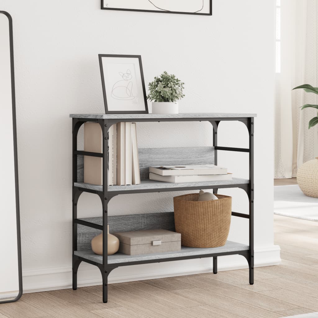 Τραπέζι Κονσόλα Γκρι Sonoma 75x32x75 εκ. Επεξεργασμένο Ξύλο