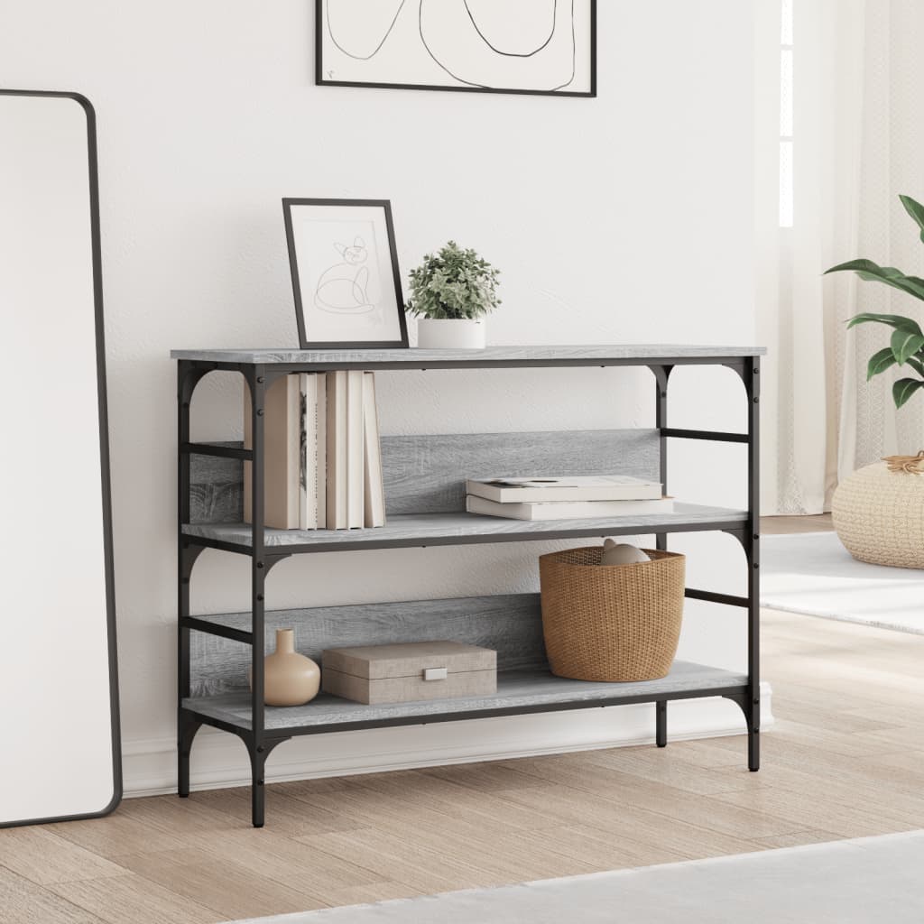 Τραπέζι Κονσόλα Γκρι Sonoma 100x32x75 εκ. Επεξεργασμένο Ξύλο