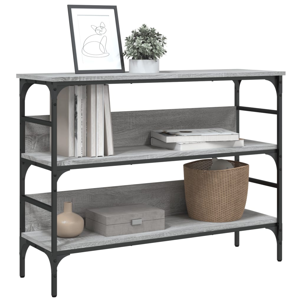 Τραπέζι Κονσόλα Γκρι Sonoma 100x32x75 εκ. Επεξεργασμένο Ξύλο