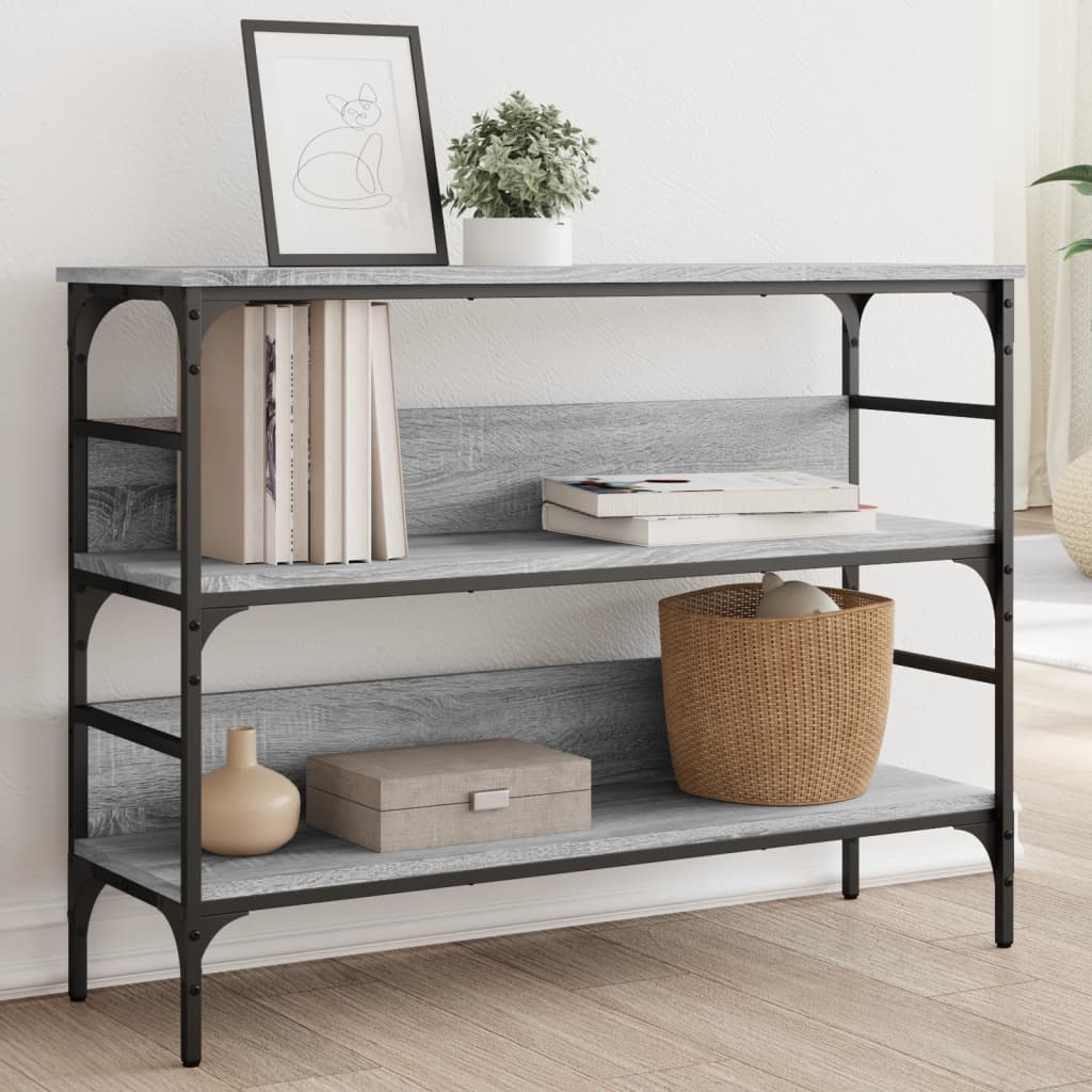 Τραπέζι Κονσόλα Γκρι Sonoma 100x32x75 εκ. Επεξεργασμένο Ξύλο