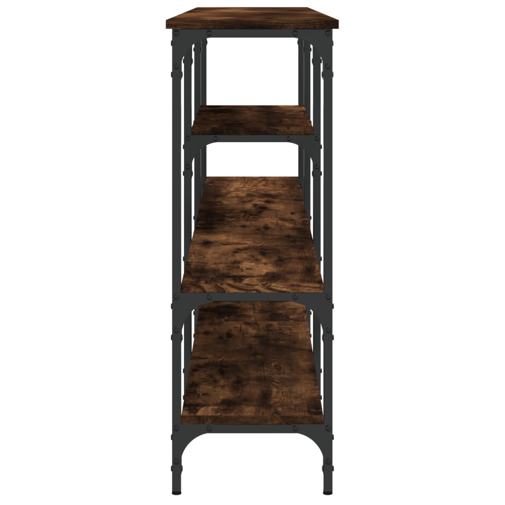 Τραπέζι Κονσόλα Καπνιστή Δρυς 160x29x80 εκ. Επεξεργασμένο Ξύλο