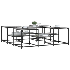 Τραπεζάκι Σαλονιού Γκρι Sonoma 121x121x40 εκ. Επεξεργ. Ξύλο