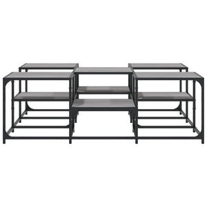 Τραπεζάκι Σαλονιού Γκρι Sonoma 121x121x40 εκ. Επεξεργ. Ξύλο