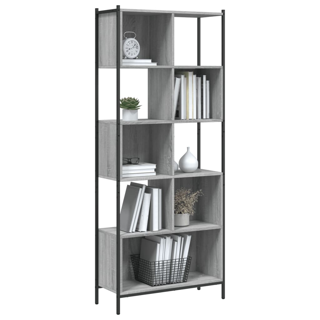 Βιβλιοθήκη Γκρι Sonoma 72 x 28 x 172 εκ. από Επεξεργασμένο Ξύλο