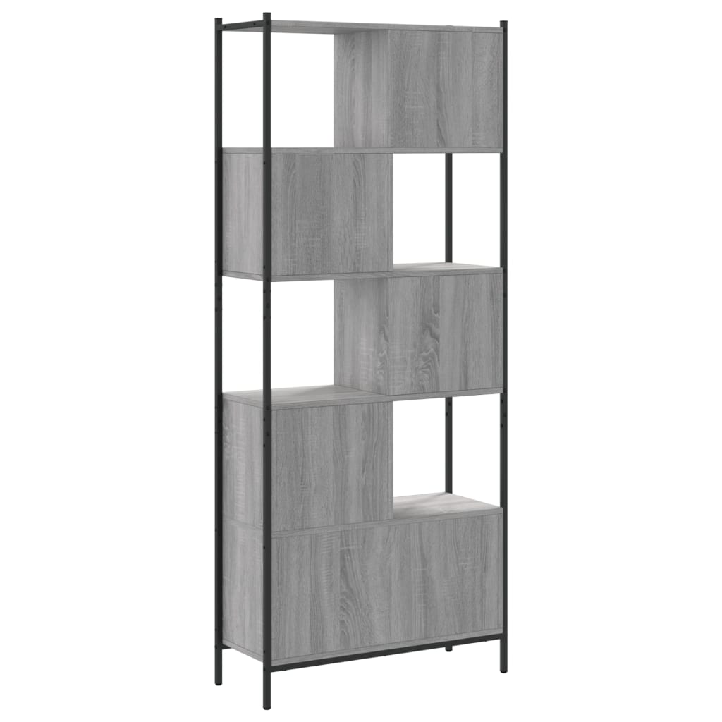 Βιβλιοθήκη Γκρι Sonoma 72 x 28 x 172 εκ. από Επεξεργασμένο Ξύλο